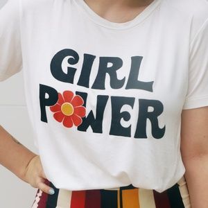 GIRL POWER Groovy Graphic Tee Shirt